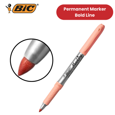 BIC Marking Permanent Markers Fine Tip Assorted Intense & Pastel Colours 12 Pack