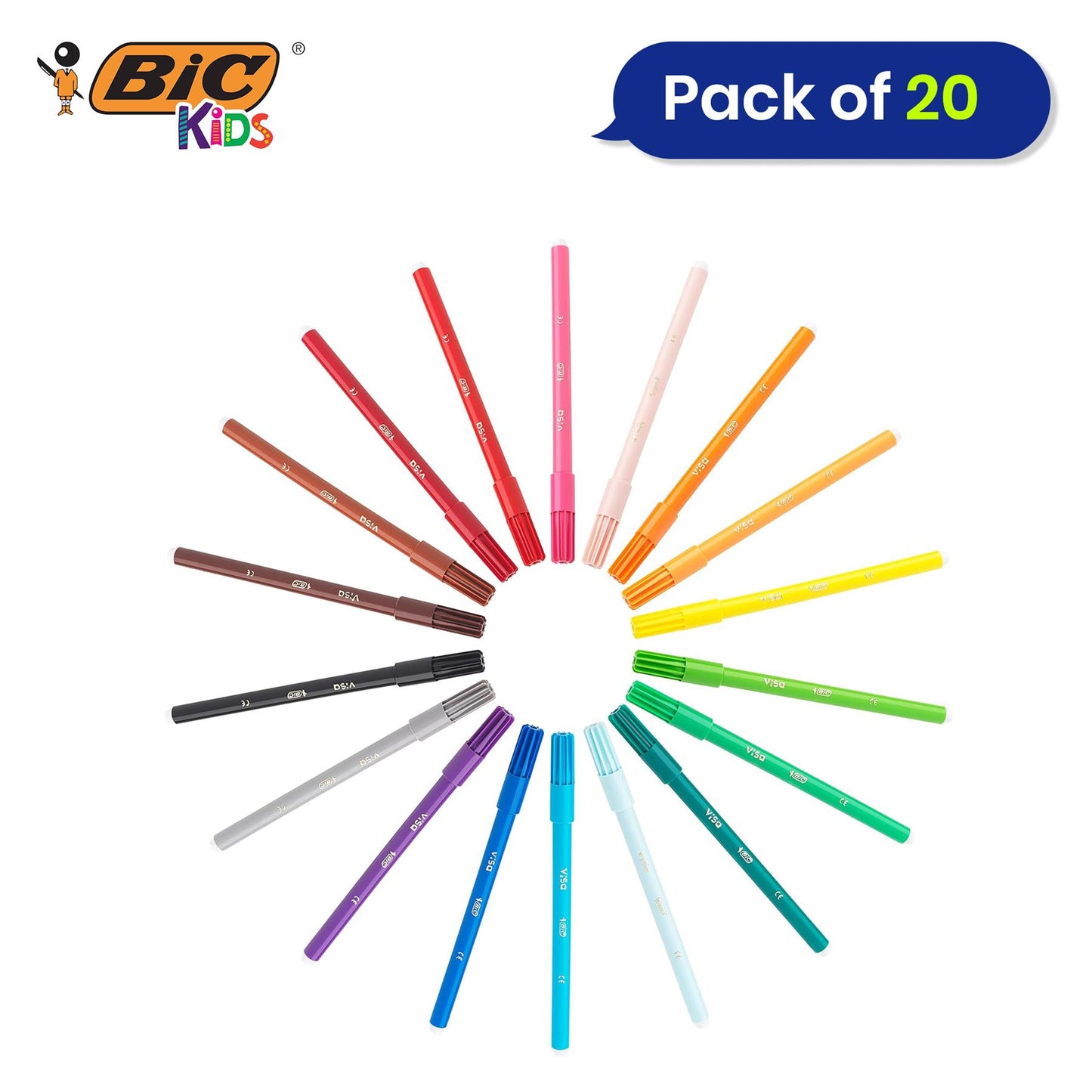 BIC Kids Visa Colouring Pens 20 Box