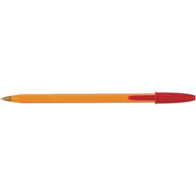 Bic Orange Ball Pen Fine Red Pk20