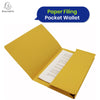 Exacompta Guildhall Full Flap Pocket Wallet – Foolscap Paper Organiser, 315gsm Document Folder(Yellow)