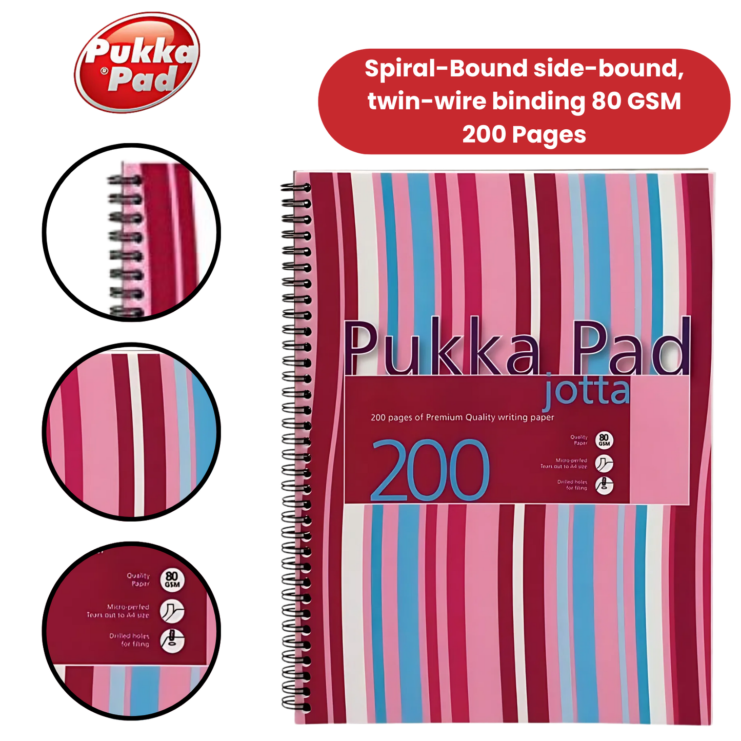 Pukka A4 Jotta polyprop cover. 200 pages - Single - Pack of 1 to 30