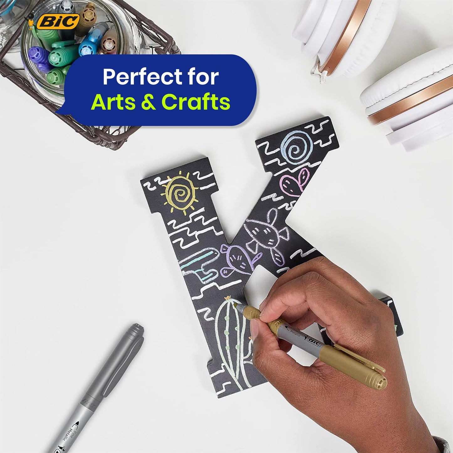 BIC Marking Permanent Markers 24 Pack Quick Drying Fade Resistant Ink