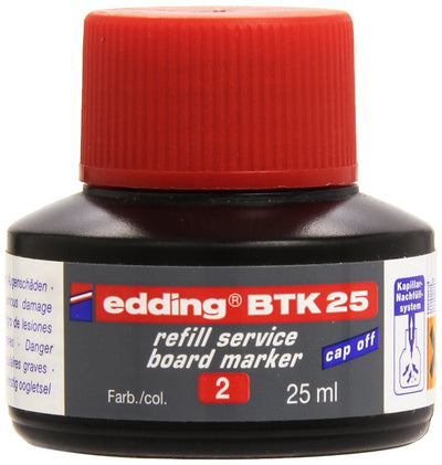 edding BTK 25 refill ink whiteboard marker - red - 25 ml - Pack of 2-36
