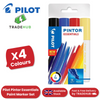 Pilot Pintor - Wallet of 4 - Medium - Black. Blue, Red, Yellow