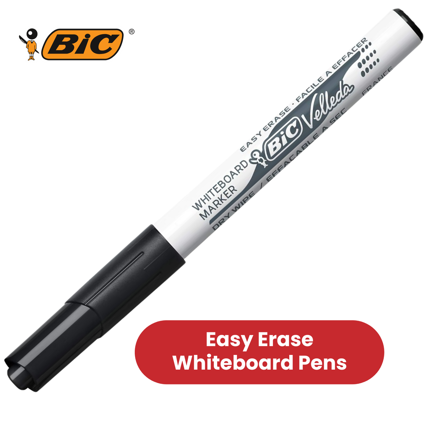 Bic Velleda 1741 Whiteboard Drywipe Assorted Marker - Pack of 8 - 1 to 5 Packs