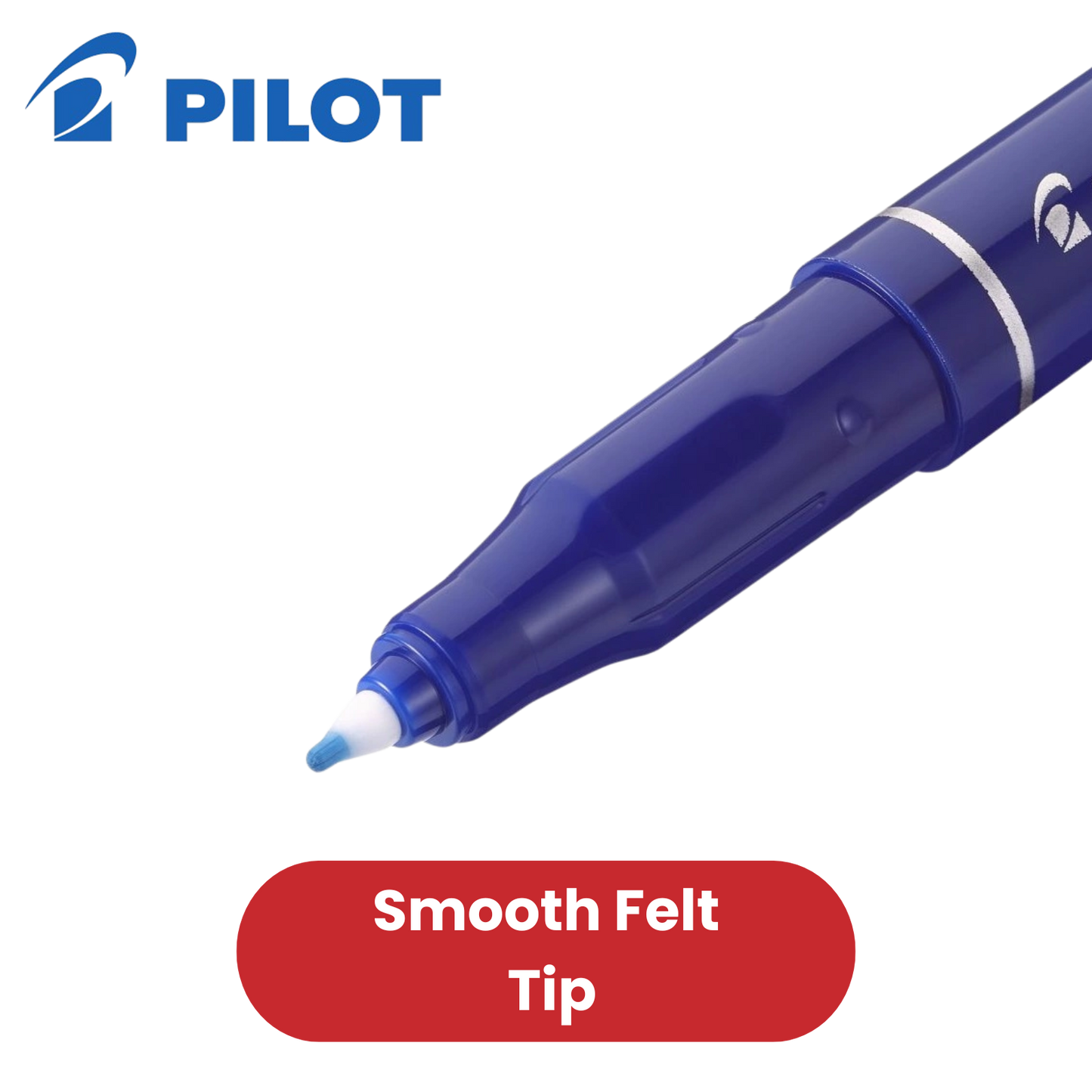 Pilot Frixion Fineliner Felt Pen Blue - Erasable Writing for Smooth Precision