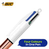BIC 4 Colour Shine - Rose Gold - Pack of 5