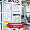Durable Magnetic Frame 5 Pcs Metal Display Holders, Red A4 Wall Mount Holders for Posters