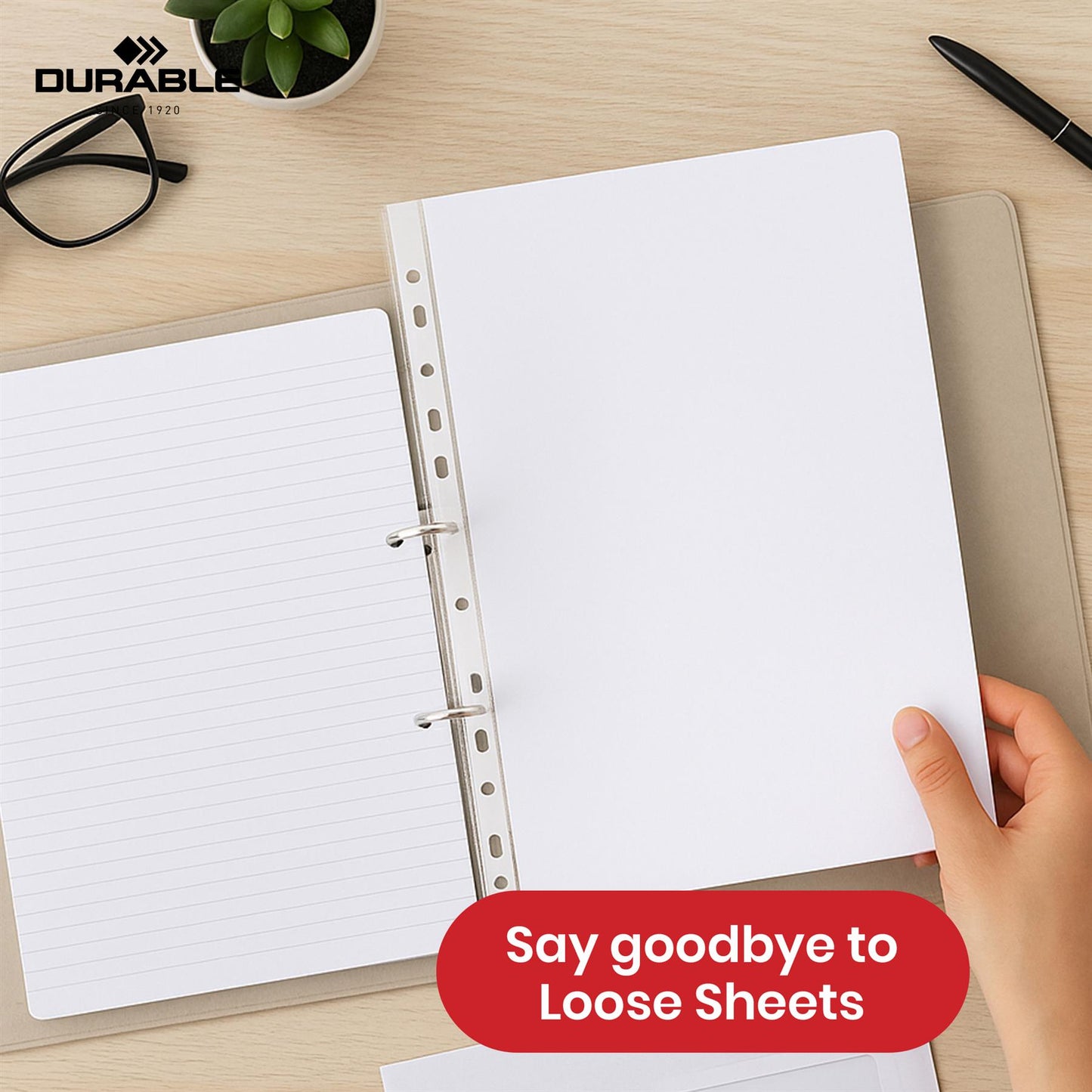 Durable A4 Filing Strip - 50 White Plastic Strips for Easy Document Filing in Folders & Binders