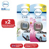 Febreze Clip-On Car Air Freshener - 2ml Cotton Fresh & Blossom Breeze Gel Air Freshener for Bad Smell (Pack of 2)