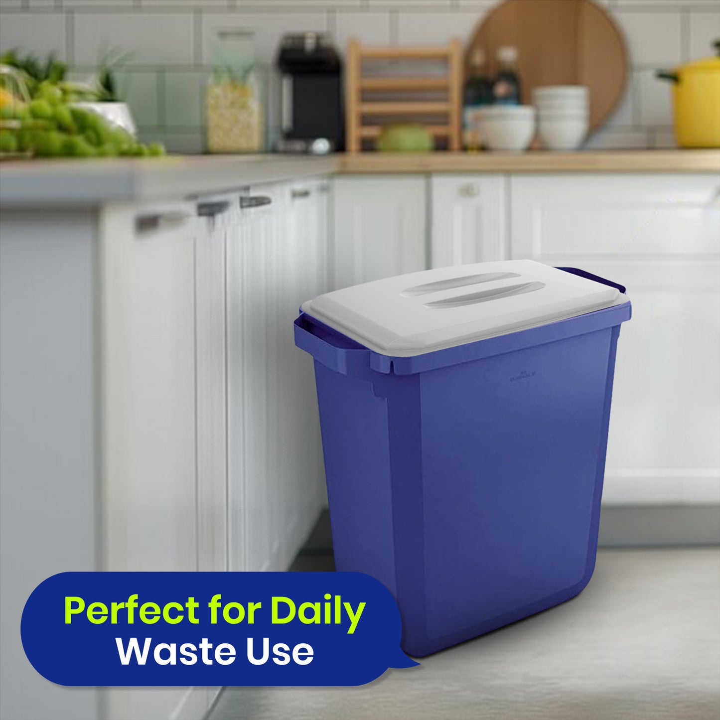 DURABIN 60L Blue Bin Set & Grey Lid and 25x 110L Recycled Bin Bags