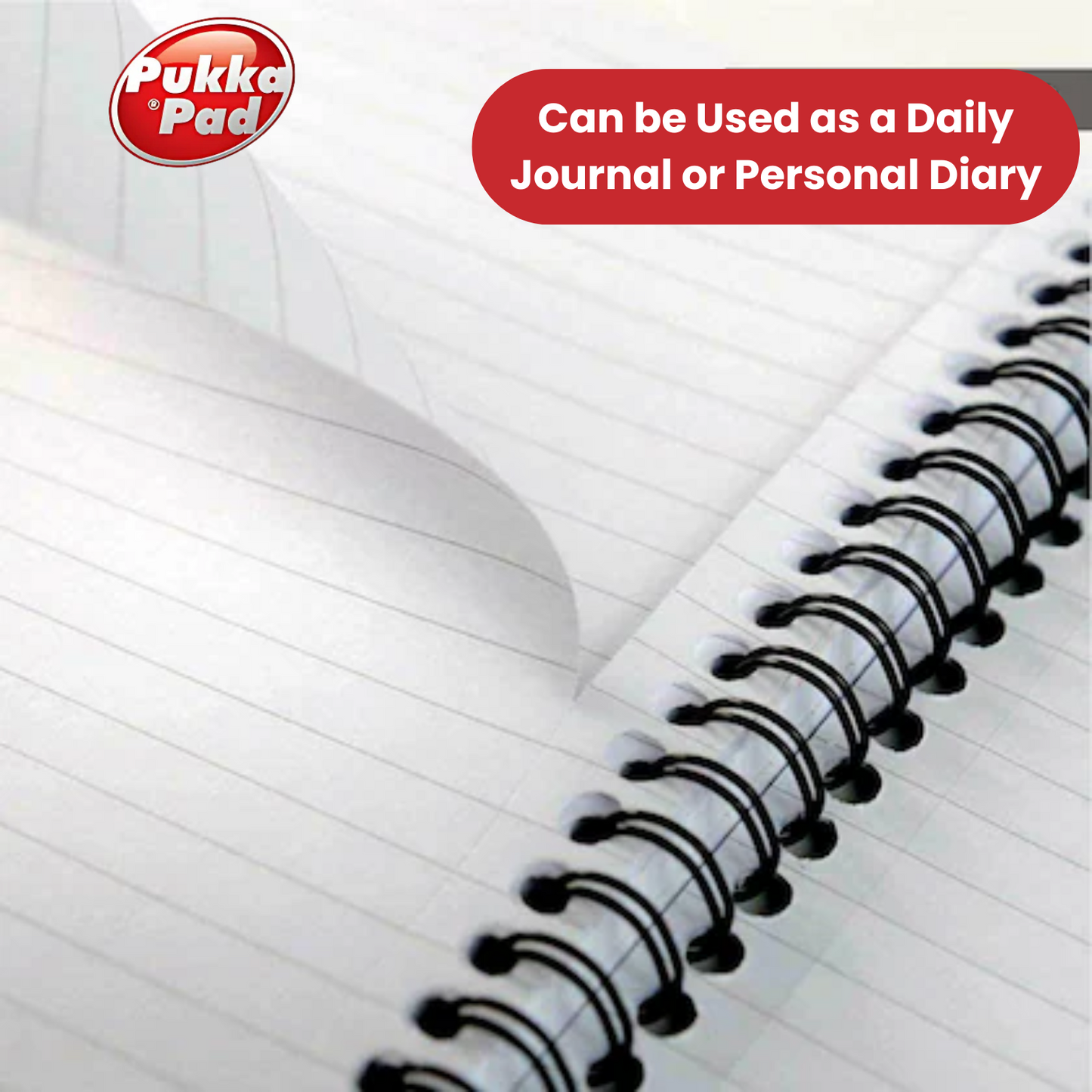 PUKKA PADS WHITE A4 WIREBOUND MANUSCRIPT BOOK 160 page 90gsm (RULED) - PACK OF 1 to 5