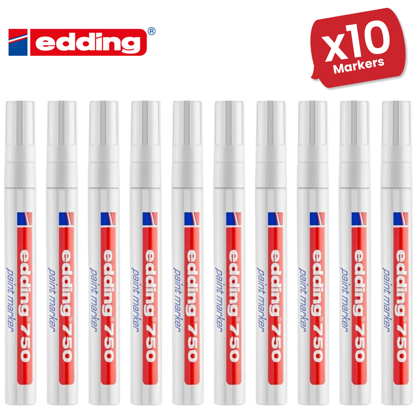 Edding Paintmarker Opaque White Pack of 10 Edding Paintmarker Opaque White Single Pen - 1 to 30 Packs