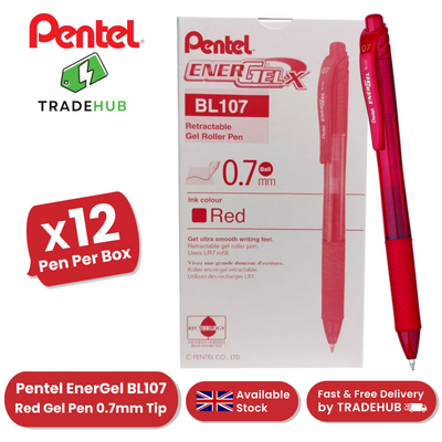 Pentel EnerGel X BL107-B - Red - Pack of 12