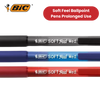 Bic Soft Feel Ballpoint Pens Medium Point (1.0 mm) (Black,Blue,Red), Pack of 3