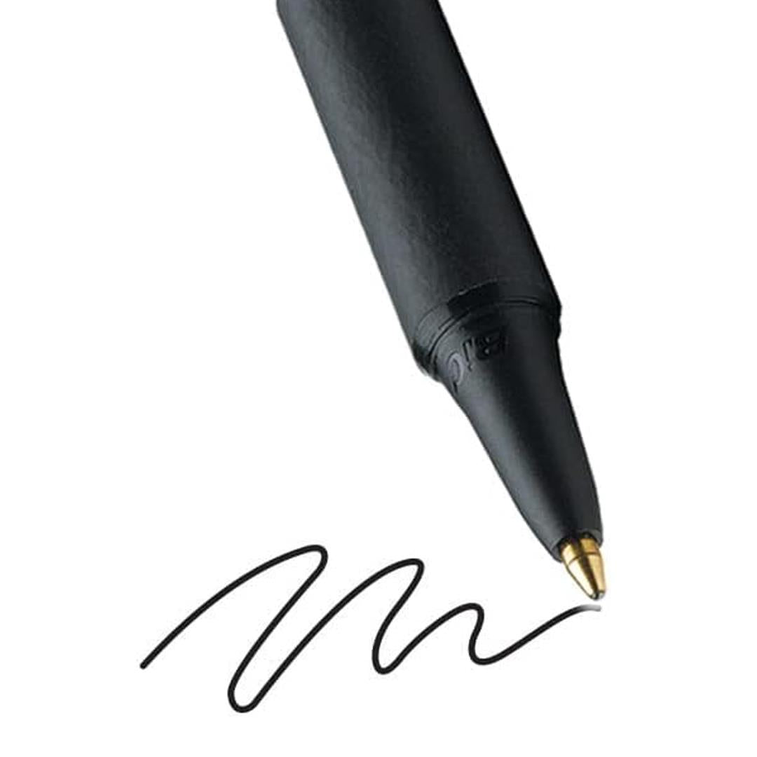 BIC Soft Feel Click Grip Ballpoint Pens, 1.0 mm Retractable Point, Black, pack of 15