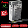 Pentel N860 PERMANENT CHISEL MARKER BLACK - Pack of 12