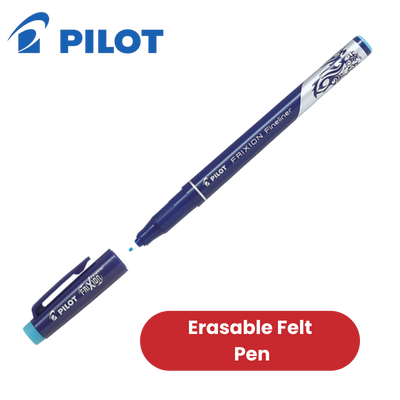 Pilot FriXion Erasable Fineliner Light Blue Single Pen 1.3mm Writing Felt Tip