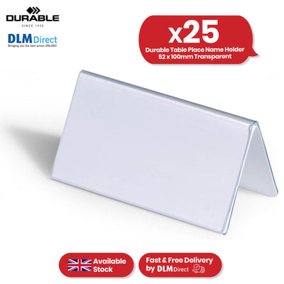 Durable Table Place Card - 25 Pcs Transparent Reusable Wedding Place Cards for Tables