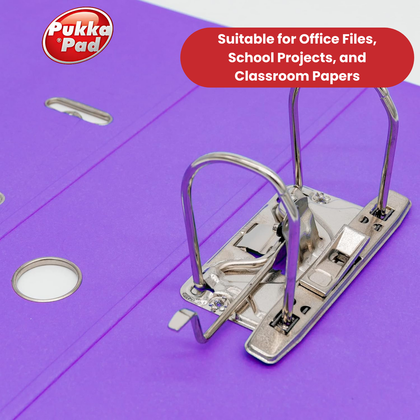 Pukka Brights Lever Arch Files - Purple - Box of 10 - Pack of 1 to 5