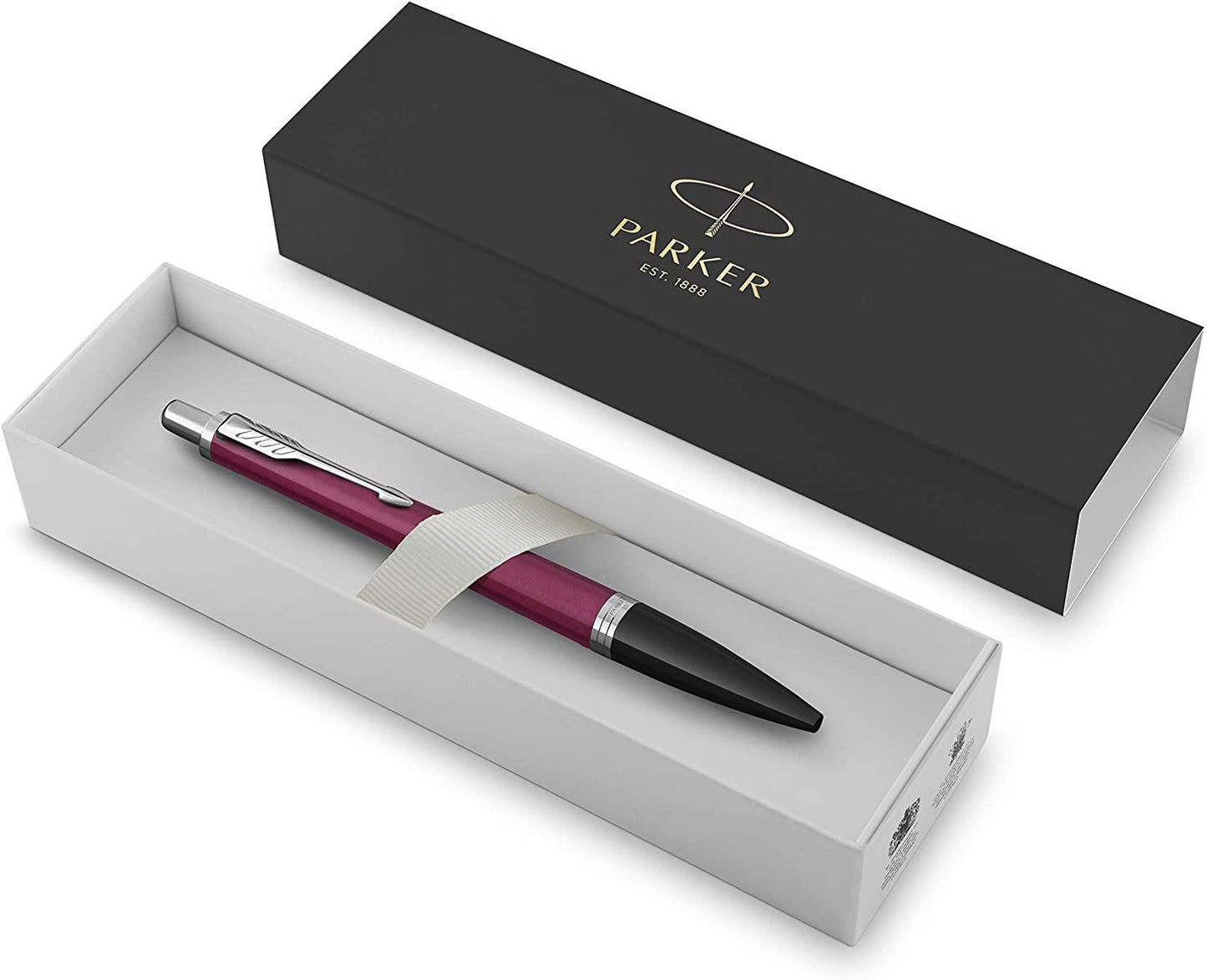 PARKER URBAN VIBRANT MAGENTA CHROME TRIM BALLPOINT MEDIUM NIB BLUE INK
