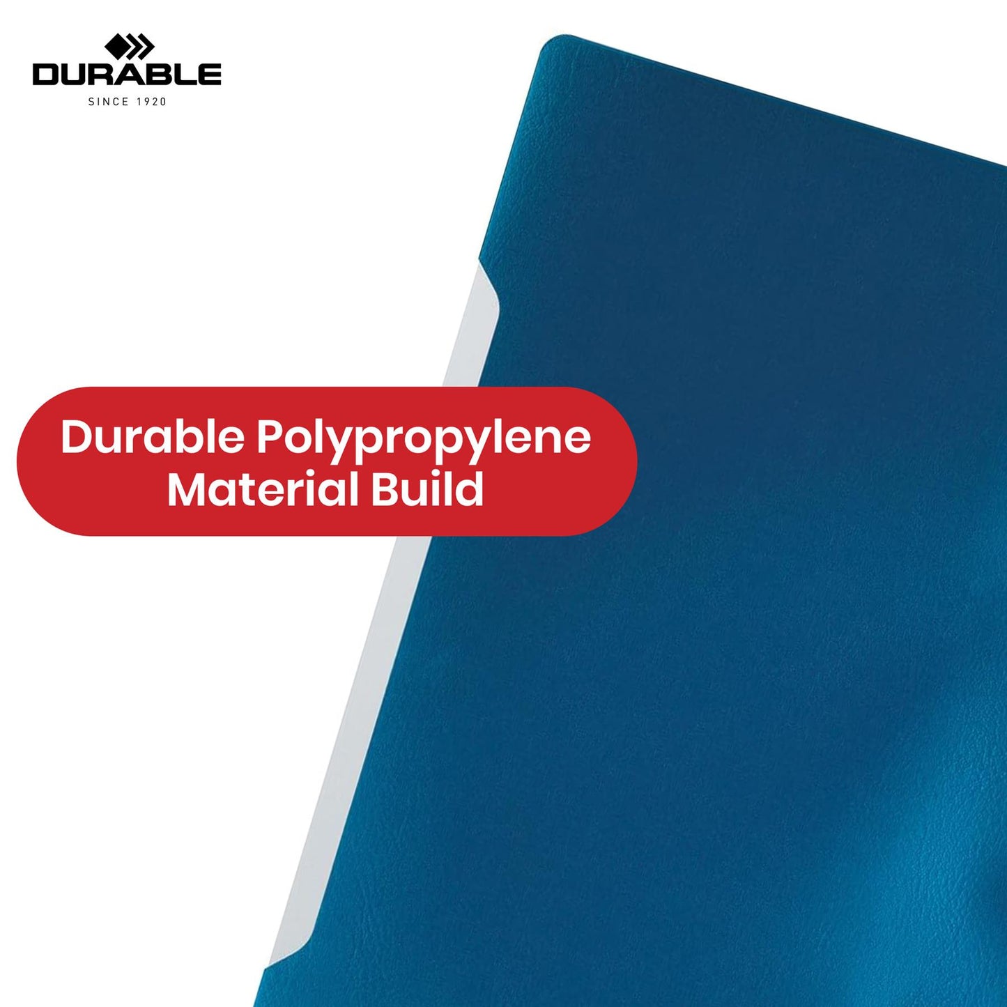 Durable A4 Project Folders - 50 Pcs Dark Blue Polypropylene Clear View File Folder for Office & Desk