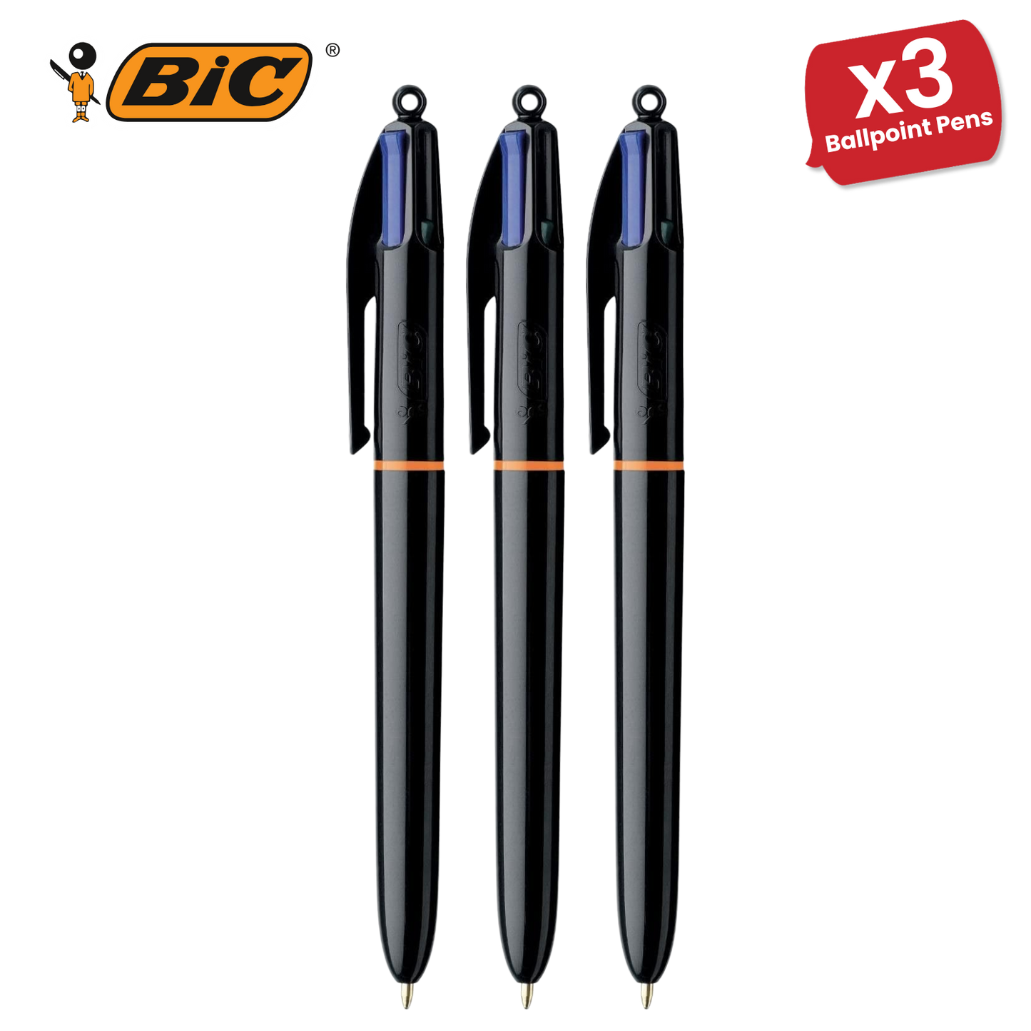 Bic 4 Colours Pro Ballpoint Pen 1.0mm - Single Pen
