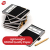 Pukka Pad Pocket Book - 200 Pgs A7 Black Notepad with Pencil & Elastic Strap for Journaling