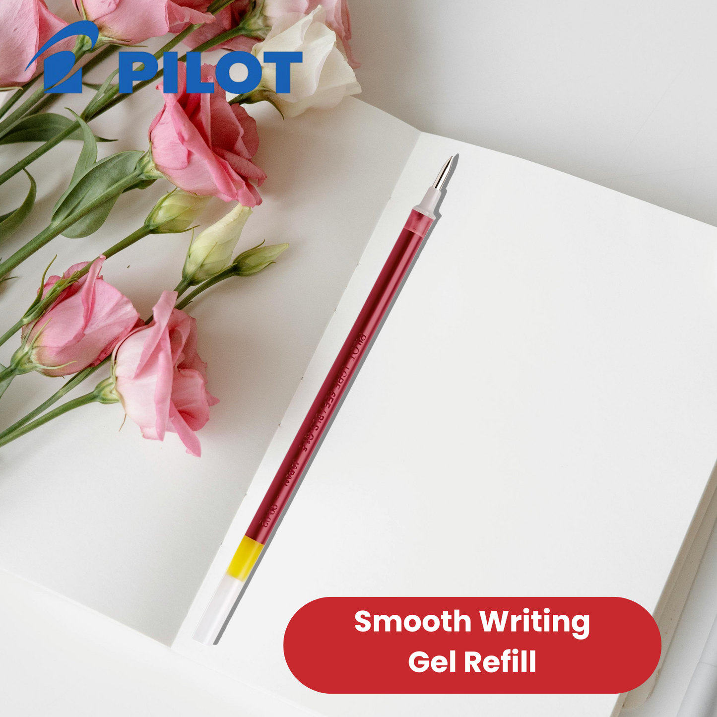 Pilot G1-05 Gel Pen Refill - Red Ink, Fine 0.5mm - Smooth, Precise Writing
