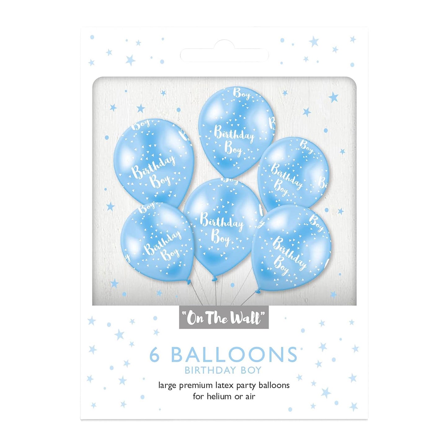 Birthday Boy Blue Latex Balloons Set of 6 for Kids & Adult Party Decor