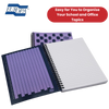 Europa Splash A5 Notepad Wirebound 160 Pages 80gsm FSC Paper Punched Purple