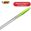 Bic Cristal Fun Green Ballpoint Pen Smooth Writing Medium Tip Pen for School Office Tasks, Pack of 1