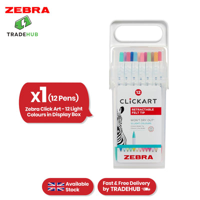Zebra Clickart Ballpoint Retractable Bullet Tip Pen for Journaling & Drawing