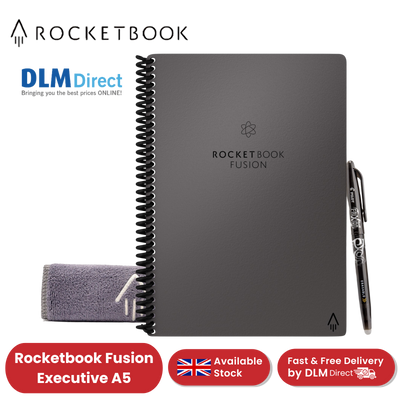 Rocketbook Fusion Executive A5 - Dotted Paper - Black