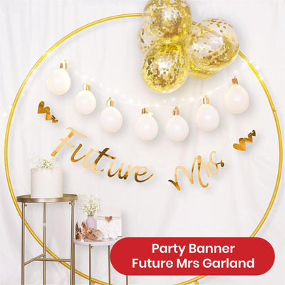 Future Mrs Bride to Be Garland 2m Stitched Hen Banner - Rose Gold