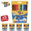 BIC Kids Visa Felt Pens Assorted Colours - Wallet of 12 - 1 to 5 Packs