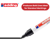 Edding 750 Permanent Paint Markers - Bold Black Ink for Multi-Surface Writing