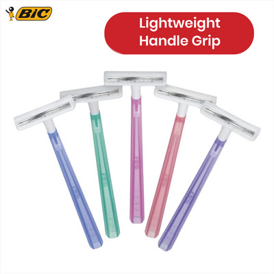 Bic Twin Lady Sensitive Razors - Easy Glide Travel Razor, Sensitive Skin Razors for Women