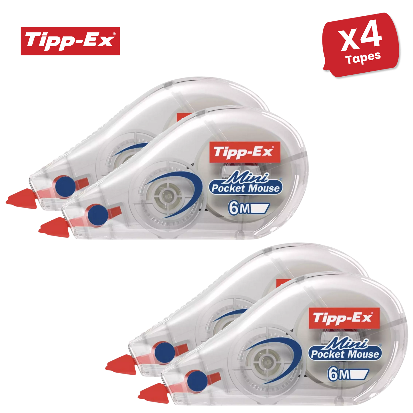 Tipp-Ex Mini Pocket Mouse Correction Roller - Ideal for Quick Edits, Pack of 1