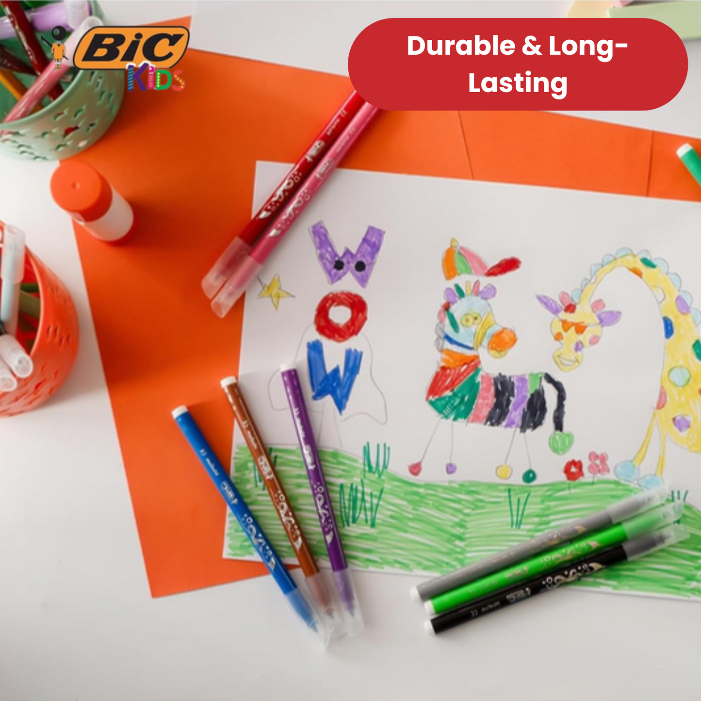 BIC Kids Kid Couleur Colouring Pens Assorted - Pack of 18 - 1 to 5 Packs