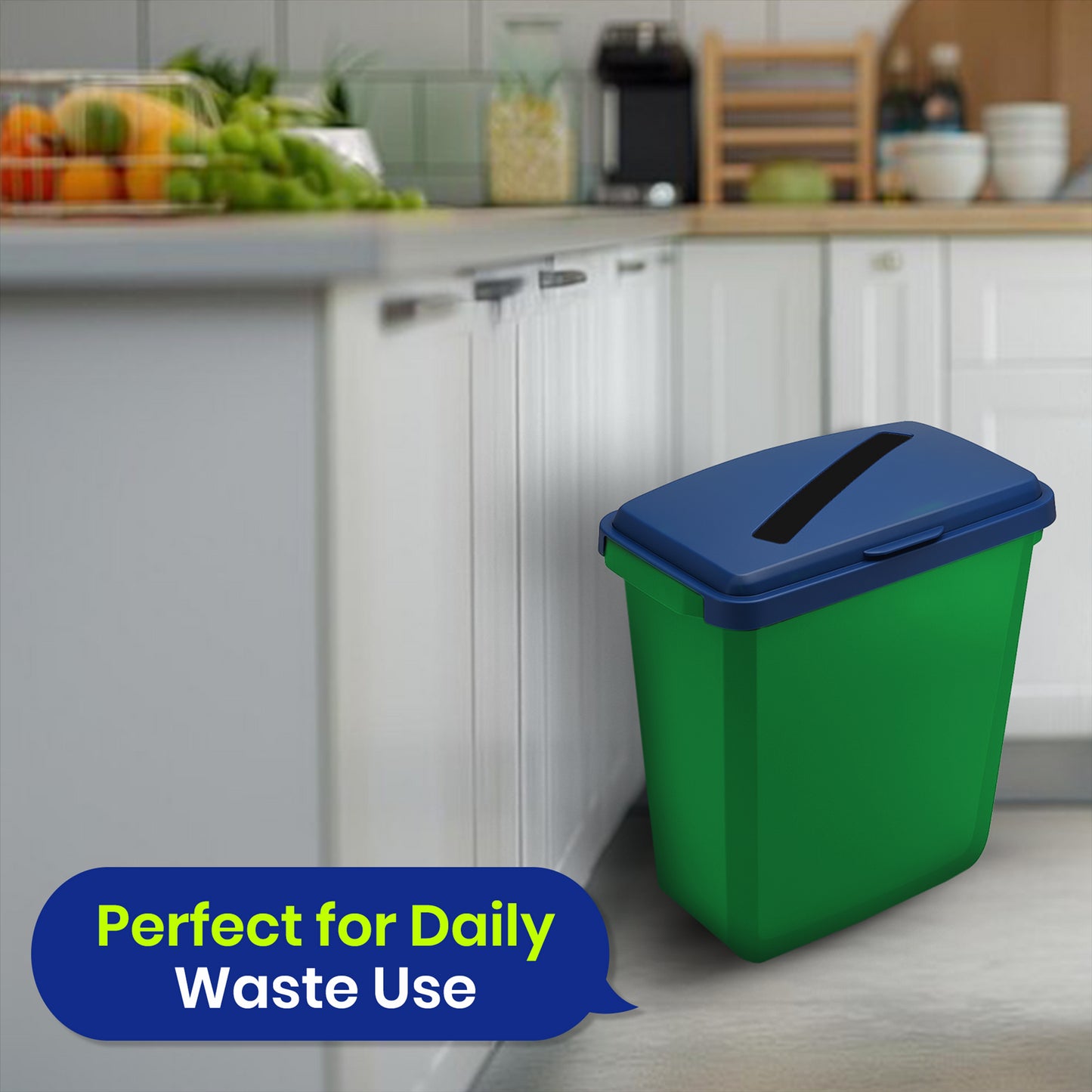 Durable DURABIN 60 Green+ Durable DURABIN 60 Hinged Lid with Paper Slot - Blue+ Durable ECO 110L Bin Bags 100% Recycled