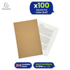 Exacompta Square Cut Folder Strong, 315gsm Manilla Holds A4 Foolscap Documents, Pack of 100 (Buff)