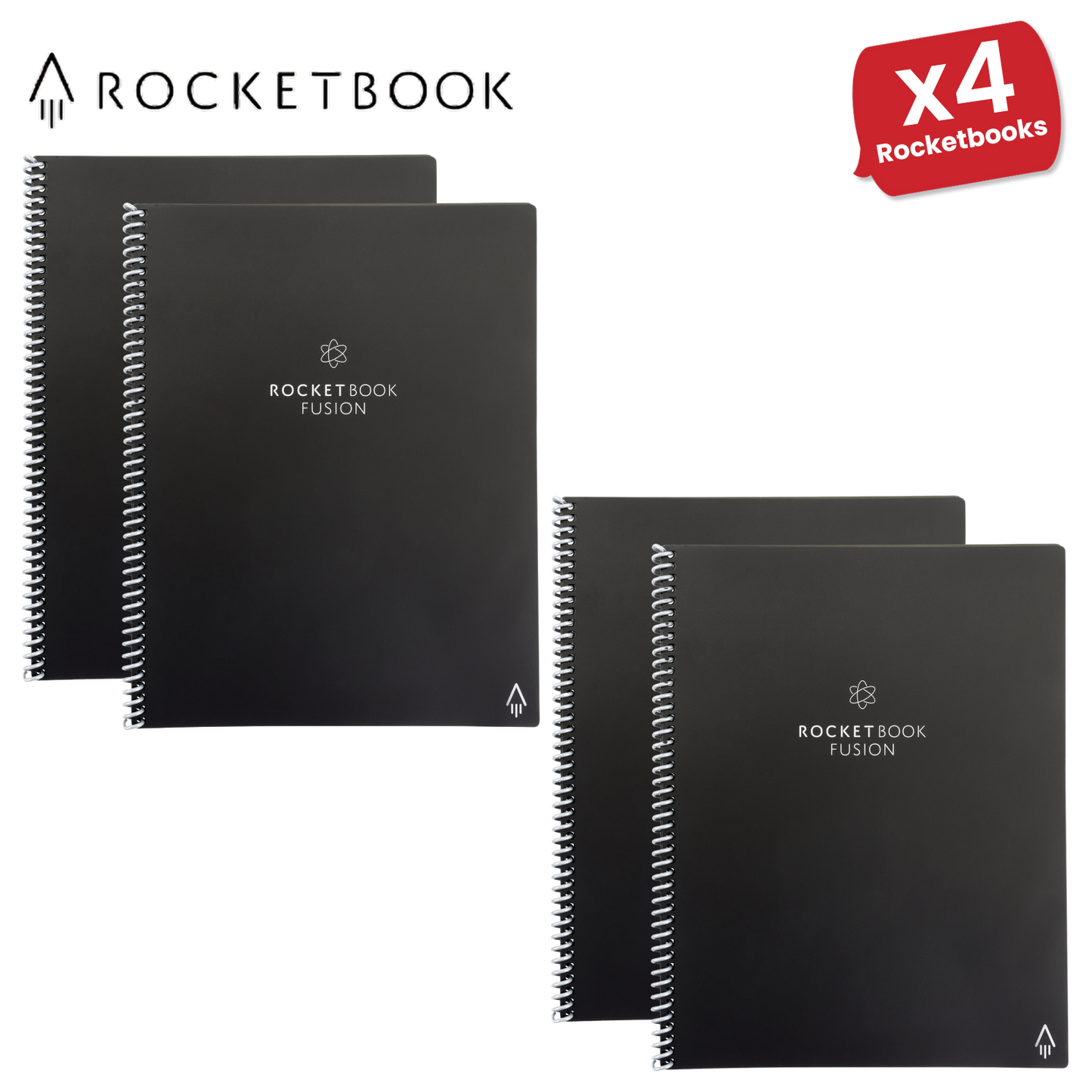 Rocketbook Fusion A4 Letter - Dotted Paper - Black