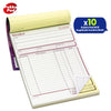10x PUKKA PAD NCR Duplicate Invoice Book 50 Numbered Sets for Business Use