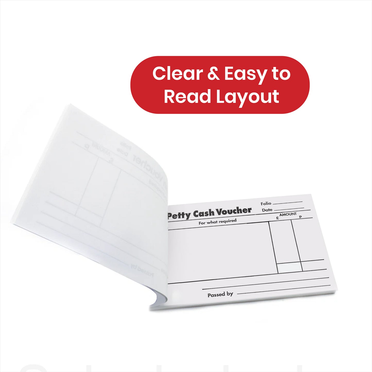 5 Star Petty Cash Pad - 80 Sheets Finance Record Receipt Book for Cash Expenses & Receipts