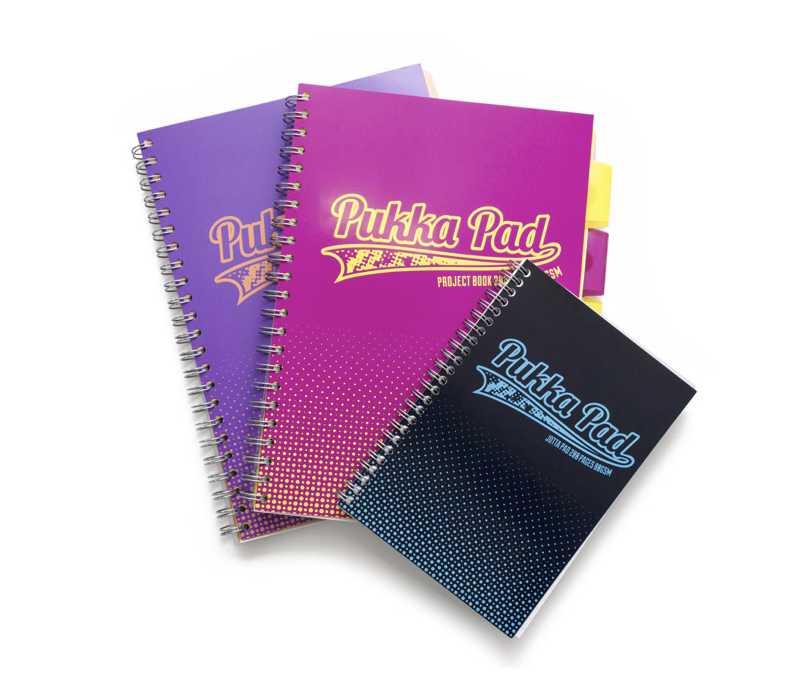 Pukka Halftone A5 Project Book - Assorted Colours (Pack of 3)