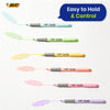 BIC Highlighter Grip Pastel, Highlighter Pens with Adjustable Chisel Tip, Assorted Colours, Pack of 6