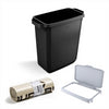 DURABIN 60L Black Bin Set and Grey Hinged Lid with 25x 110L Bin Bags