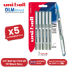 Uni-Ball Eye UB-157 Fine Rollerball Smooth Waterproof Ink Pack of 5 - Blue Pens