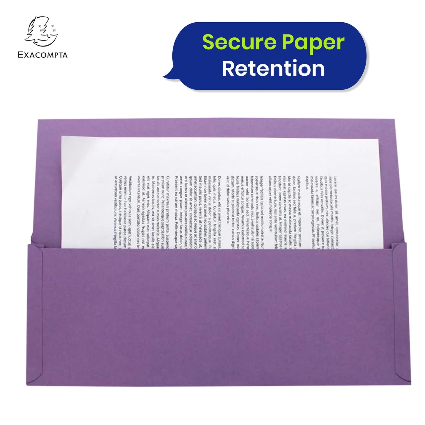 Exacompta Guildhall Pocket Wallet – 315gsm Manilla Heavyweight Secure file, Pack of 50, (Mauve)